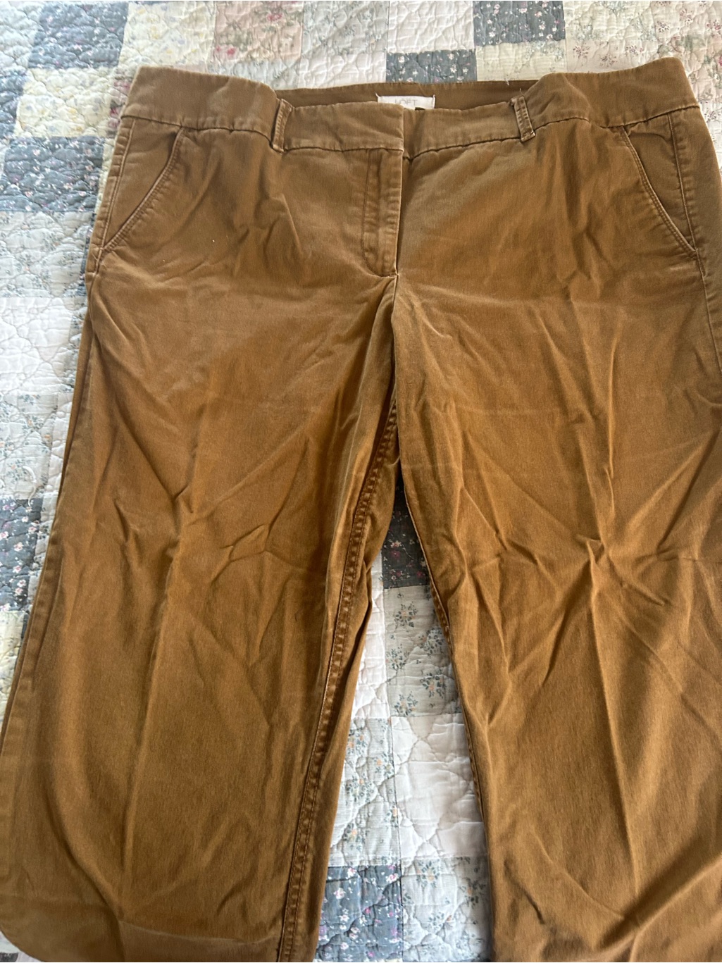 Loft Straight-Leg Pants In Brown Camel